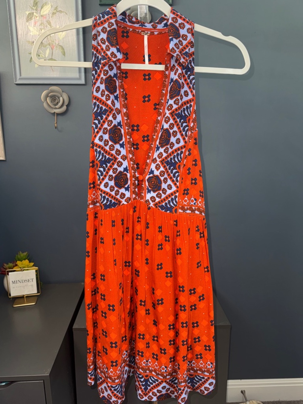 Free People Boho Collard Tunic Charlotte Tunic Sleeveless Small